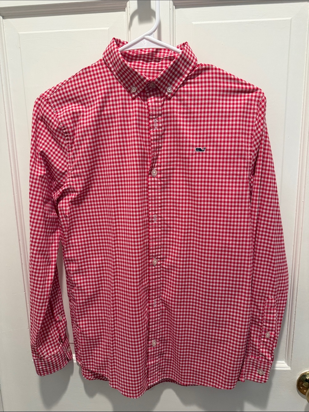Vineyard Vines Red & White Gingham Button-Down Shirt